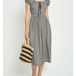 Doen Classic Black and White La Maddalena Gingham Dress